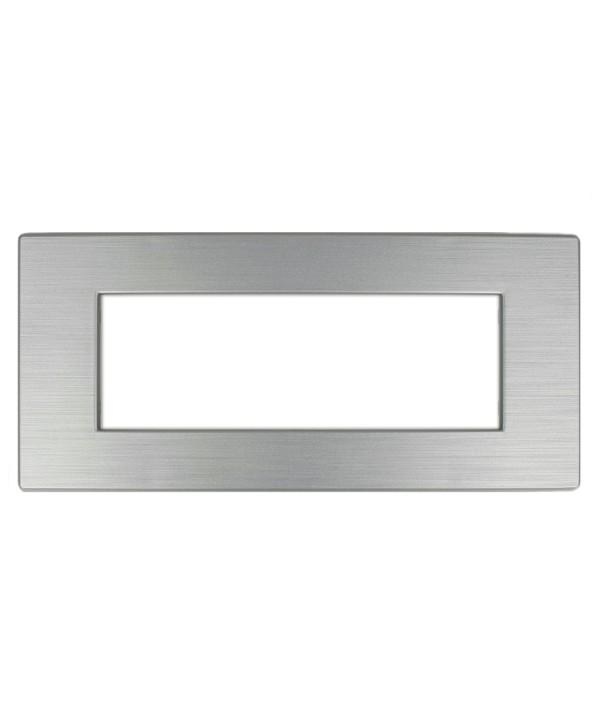 SANDASDON Placca Dynamic 6M Tecnopolimero Satinato Colore Argento Compatibile Con Con Bticino Axolute