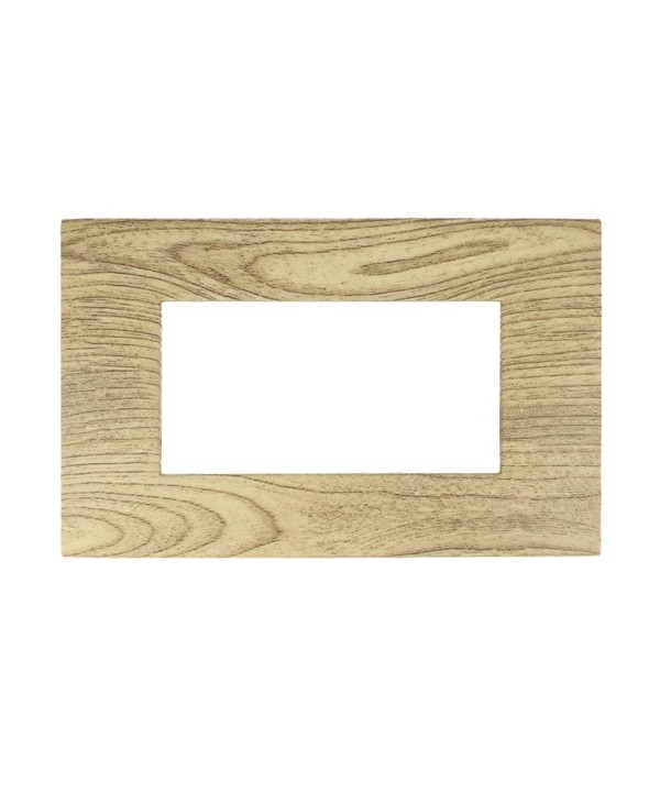 SANDASDON Placca Flat Slim Sottile 4M Legno Chiaro Compatibile Con Bticino Axolute Air