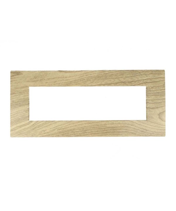 SANDASDON Placca Flat Slim Sottile 6M Legno Chiaro Compatibile Con Bticino Axolute Air
