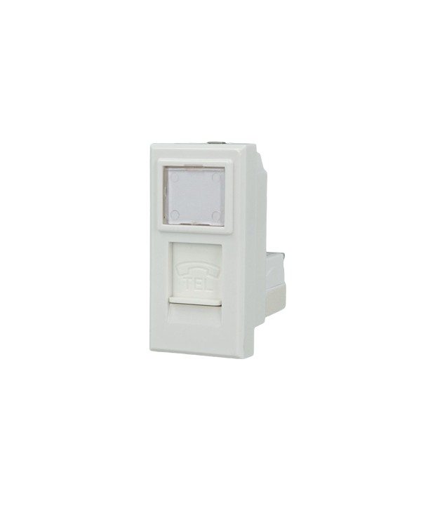 SANDASDON Presa Telefonica RJ11 Bianco Coperchio Compatibile Con Bticino Axolute