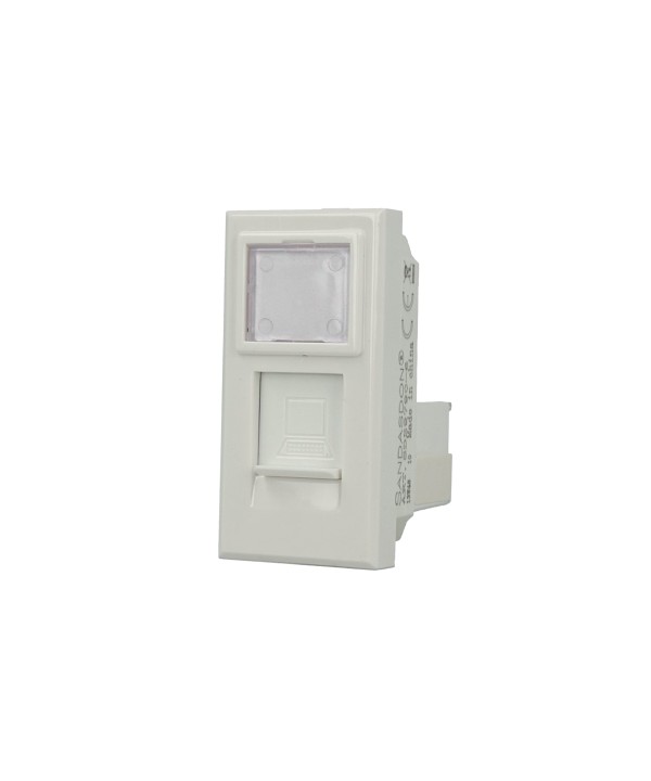 SANDASDON Presa Dati RJ45 CAT6 Bianco Coperchio Compatibile Con Bticino Axolute