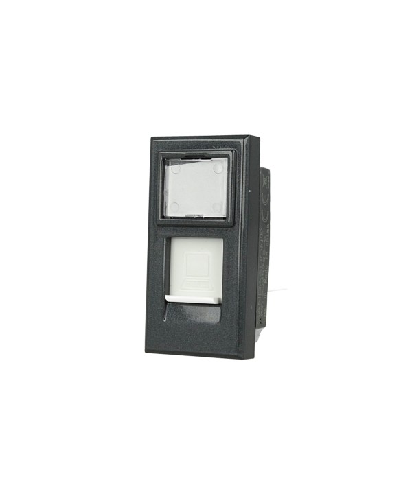 SANDASDON Presa Dati RJ45 CAT5E Nero Coperchio Compatibile Con Bticino Axolute