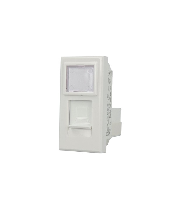 SANDASDON Presa Dati RJ45 CAT5E Bianco Coperchio Compatibile Con Bticino Axolute