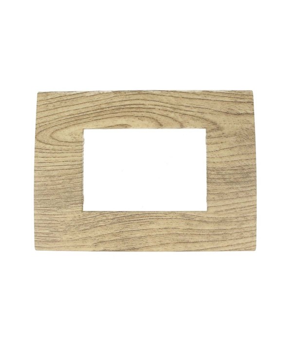 SANDASDON Placca Slim Sottile 3M Legno Chiaro Compatibile Con Bticino Living Light Air