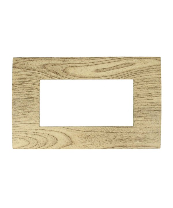 SANDASDON Placca Slim Sottile 4M Legno Chiaro Compatibile Con Bticino Living Light Air
