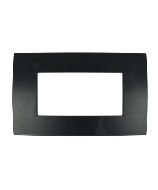 SANDASDON Placca Slim Sottile 4M Nero Compatibile Con Bticino Living Light Air