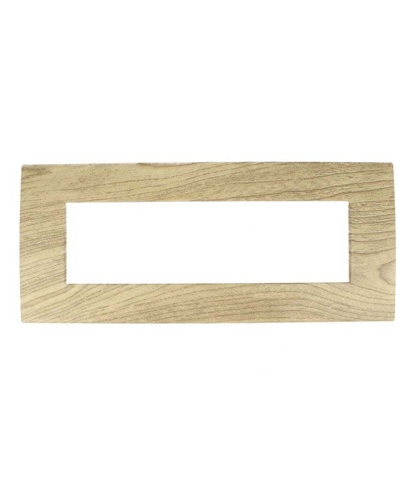 SANDASDON Placca Slim Sottile 7M Legno Chiaro Compatibile Con Bticino Living Light Air