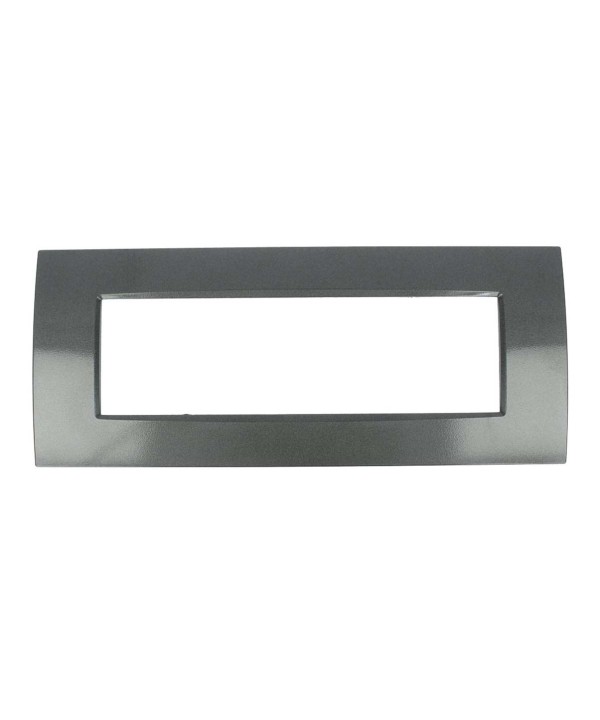 SANDASDON Placca Slim Sottile 7M Acciaio Scuro Compatibile Con Bticino Living Light Air