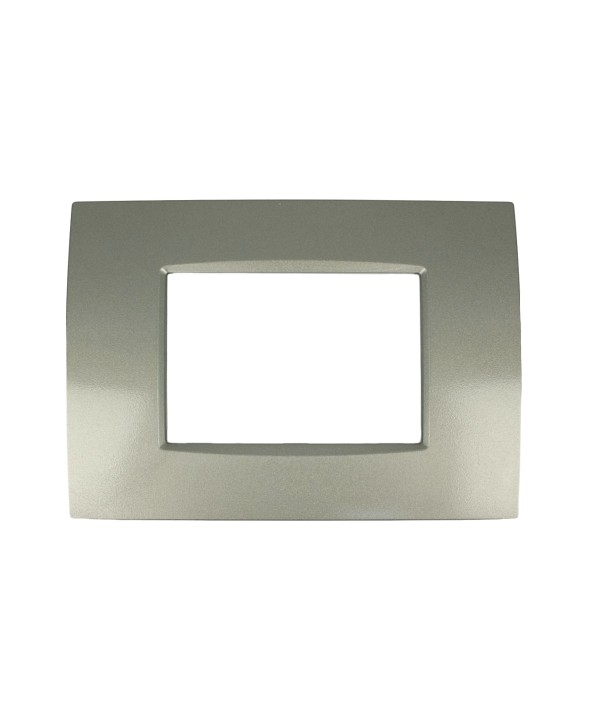 SANDASDON Placca Quadra 3M Titanio Compatibile Con Bticino Living