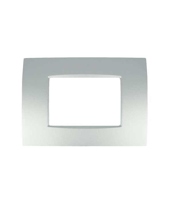 SANDASDON Placca Quadra 3M Silver Compatibile Con Bticino Living