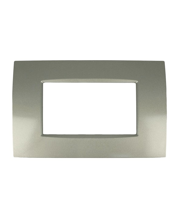 SANDASDON Placca Quadra 4M Titanio Compatibile Con Con Bticino Living