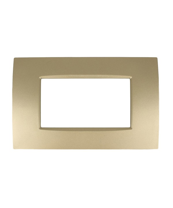 SANDASDON Placca Quadra 4M Oro Compatibile Con Con Bticino Living