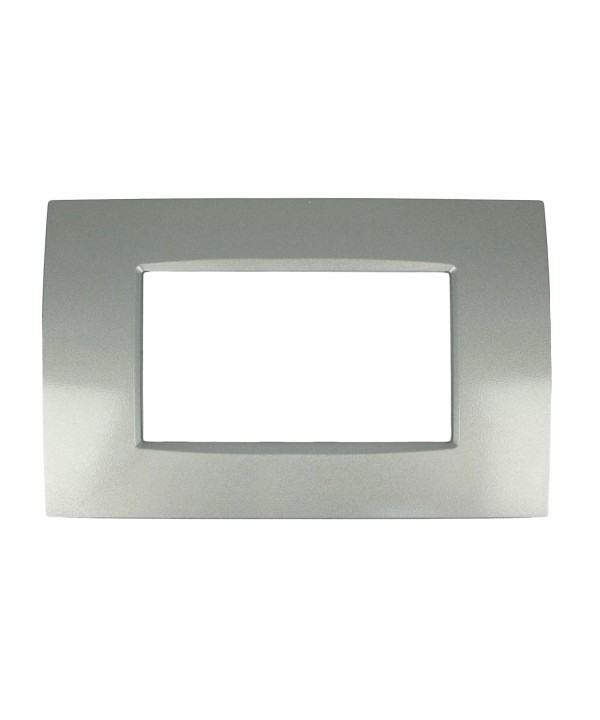 SANDASDON Placca Quadra 4M Silver Compatibile Con Con Bticino Living