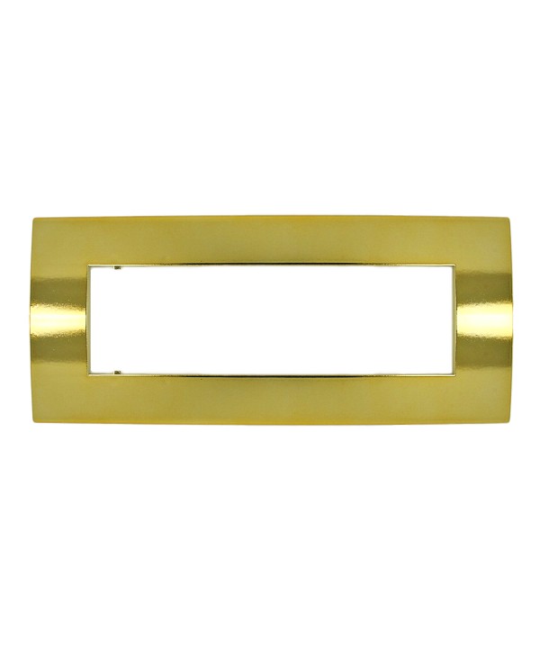 SANDASDON Placca Quadra 7M Oro Lucido Compatibile Con Con Bticino Living