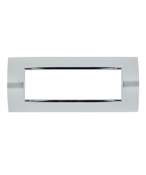 SANDASDON Placca Quadra 7M Cromo Lucido Compatibile Con Con Bticino Living