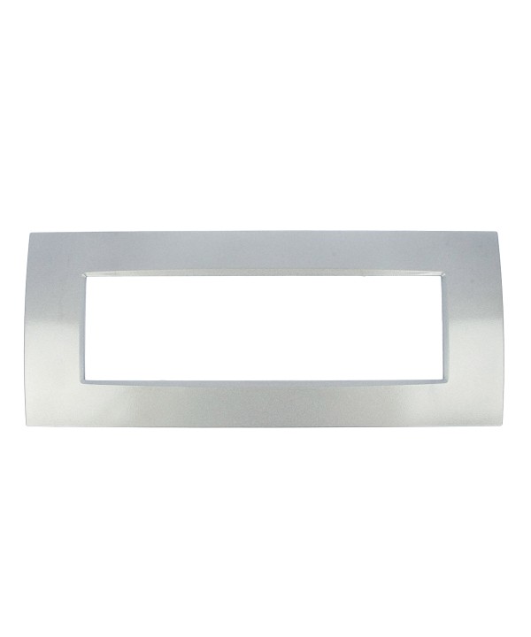 SANDASDON Placca Quadra 7M Silver Compatibile Con Con Bticino Living