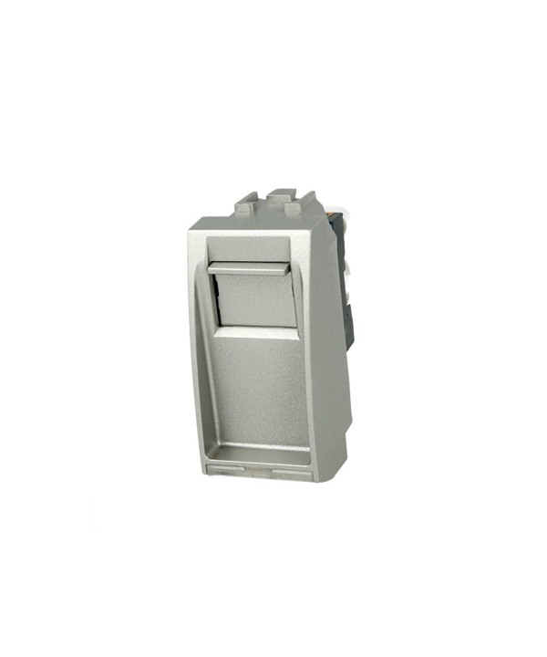 SANDASDON Presa Dati RJ45 CAT6 Grigio Con Coperchio Compatibile Con Bticino Living