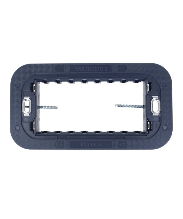 SANDASDON Supporto Flat Slim Sottile 4M Per Scatole 4 Moduli Compatibile Con Bticino Axolute Air