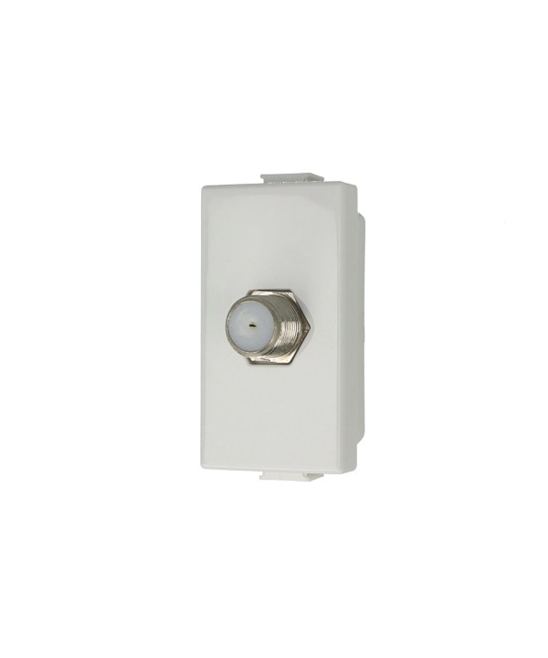 SANDASDON Presa TV SAT Satellitare Tipo F Bianco Compatibile Con Bticino Matix
