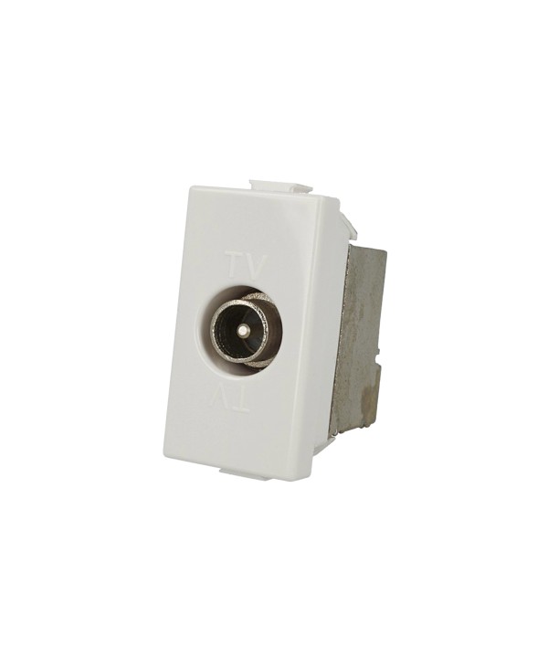 SANDASDON Presa TV Terminale Maschio Bianco Compatibile Con Bticino Matix
