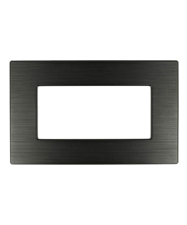 SANDASDON Placca Dynamic 4M Tecnopolimero Satinato Colore Nero Compatibile Con Con Bticino Matix