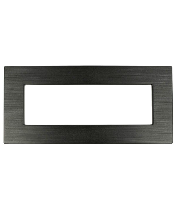 SANDASDON Placca Dynamic 6M Tecnopolimero Satinato Colore Nero Compatibile Con Con Bticino Matix