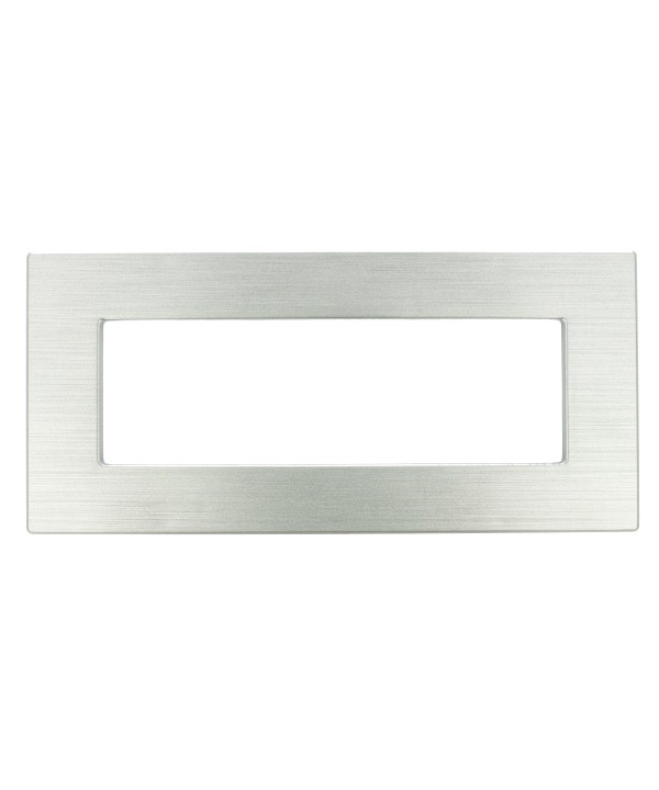 SANDASDON Placca Dynamic 6M Tecnopolimero Satinato Colore Argento Compatibile Con Con Bticino Matix