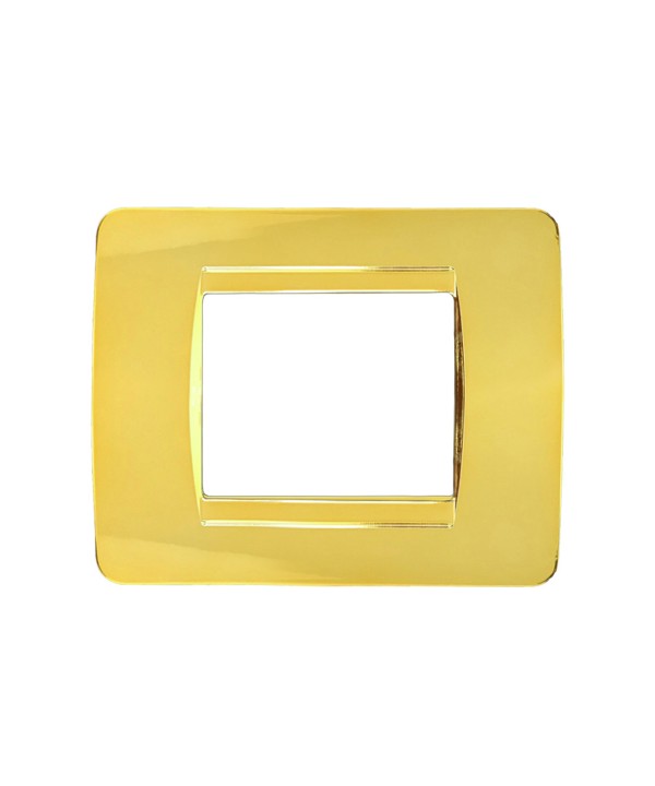SANDASDON Placca Classic 2M Colore Oro Lucido Compatibile Con Con Bticino Matix