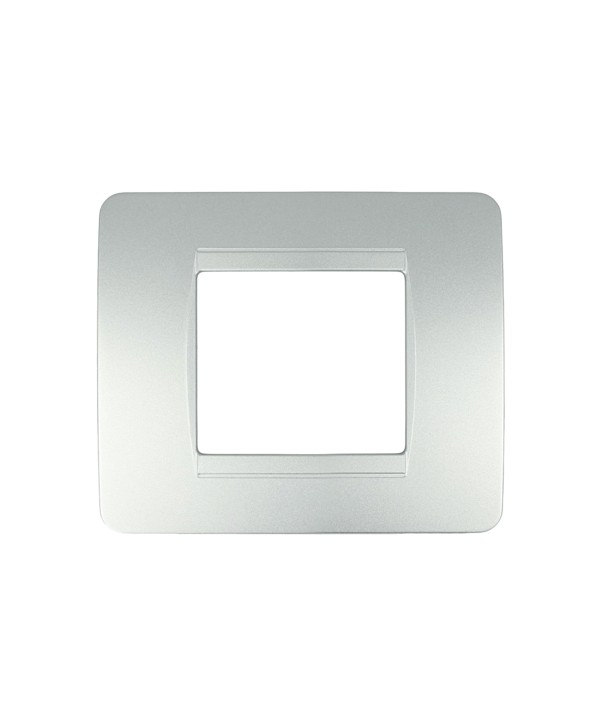 SANDASDON Placca Classic 2M Colore Silver Argento Compatibile Con Con Bticino Matix