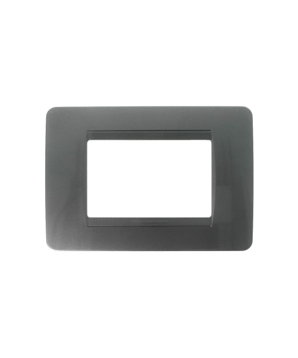 SANDASDON Placca Classic 3M Acciaio Scuro Compatibile Con Bticino Matix