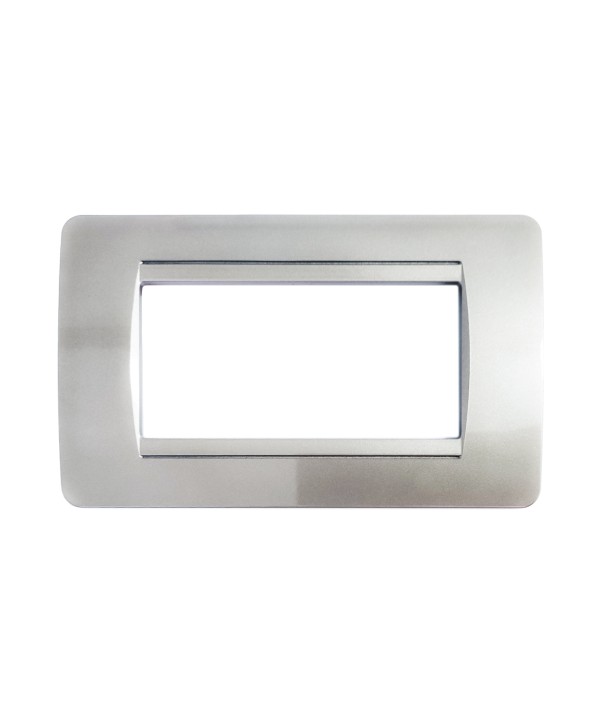 SANDASDON Placca Classic 4M Cromo Lucido Compatibile Con Bticino Matix