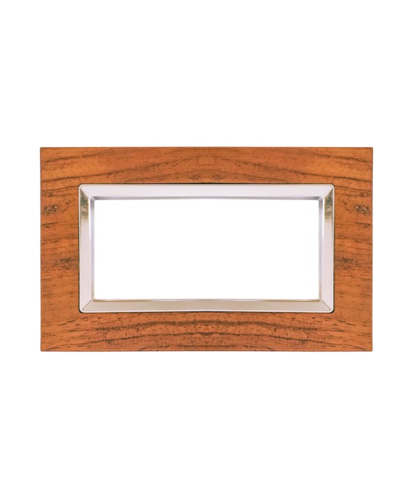 SANDASDON Placca Elegance 4M Legno Ciliegio Compatibile Con Bticino Matix
