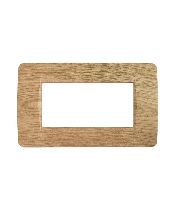 SANDASDON Placca Classic 4M Legno Scuro Compatibile Con Bticino Matix