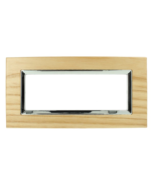SANDASDON Placca Elegance 6M Frassino Legno Compatibile Con Bticino Matix