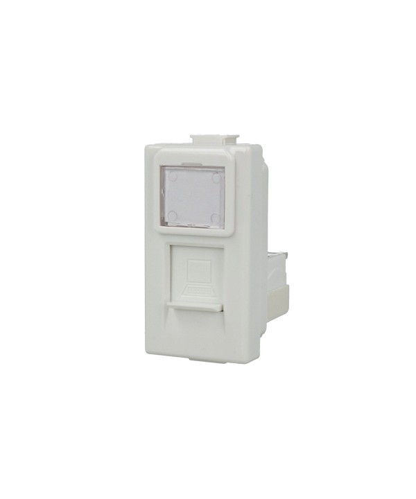 SANDASDON Presa Dati RJ45 CAT5E Bianco Con Coperchio Compatibile Con Bticino Matix