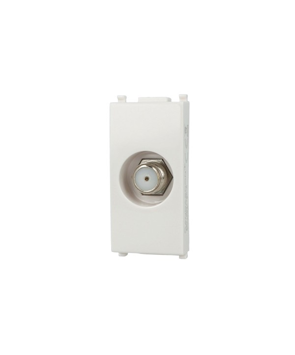 SANDASDON Presa TV SAT Satellitare Tipo F Bianco Compatibile Con Vimar Plana