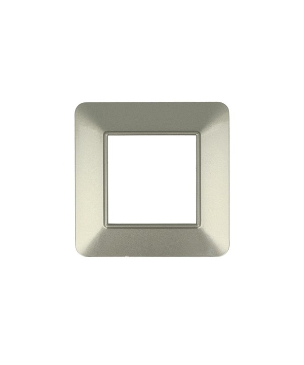SANDASDON Placca Basic 2M Titanio Compatibile Con Vimar Plana