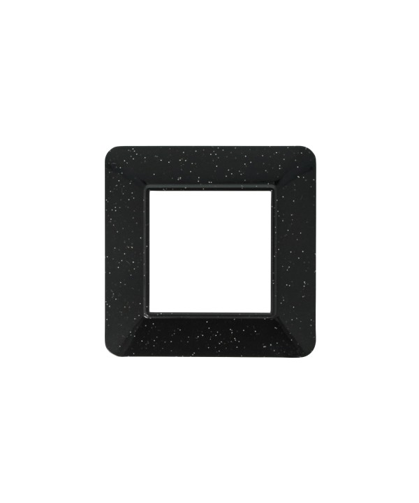SANDASDON Placca Basic 2M Nero Flash Compatibile Con Vimar Plana