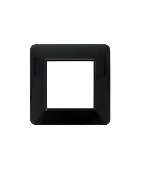 SANDASDON Placca Basic 2M Nero Compatibile Con Vimar Plana