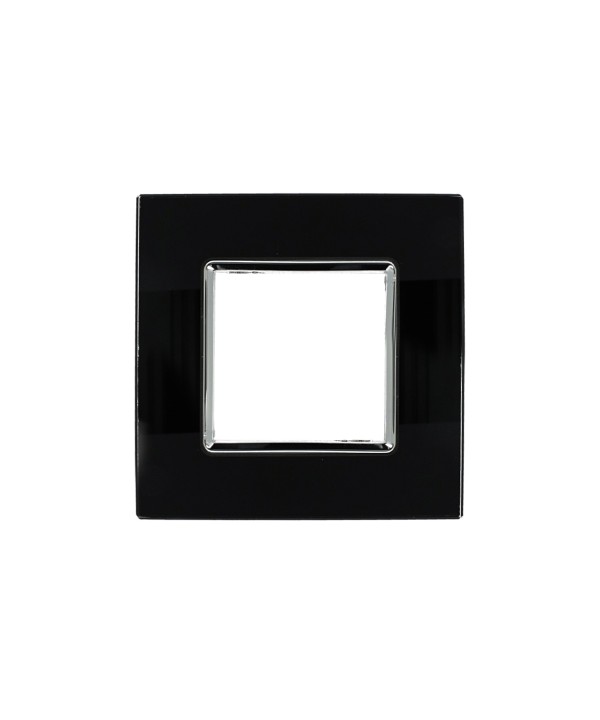 SANDASDON Placca Vitra 2M Nero Compatibile Con Vimar Plana