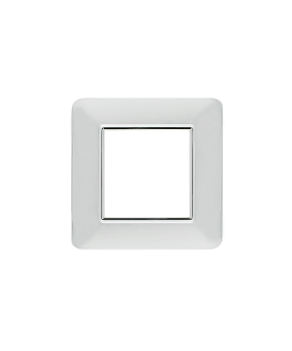 SANDASDON Placca Basic 2M Cromo Lucido Compatibile Con Vimar Plana