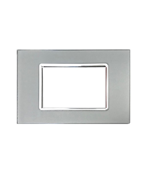 SANDASDON Placca Vitra 3M Titanio Compatibile Con Vimar Plana