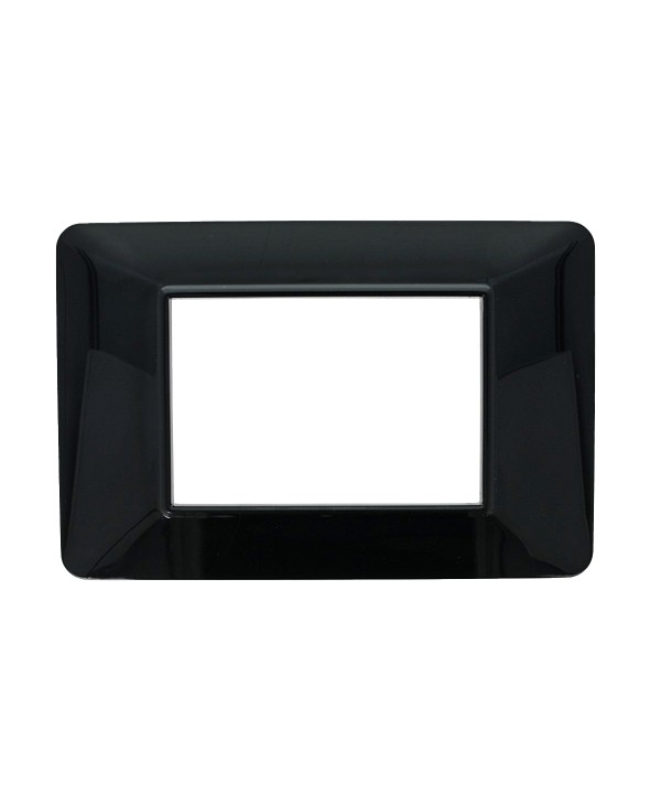 SANDASDON Placca Basic 3M Nero Compatibile Con Vimar Plana