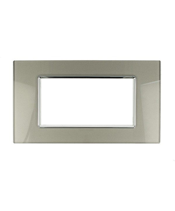 SANDASDON Placca Vitra 4M Titanio Compatibile Con Con Vimar Plana
