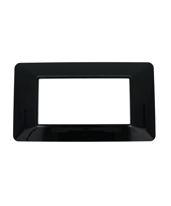 SANDASDON Placca Basic 4M Nero Compatibile Con Vimar Plana