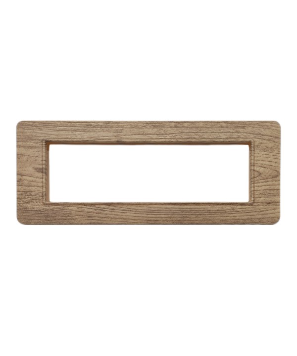 SANDASDON Placca Basic 7M Legno Chiaro Compatibile Con Vimar Plana