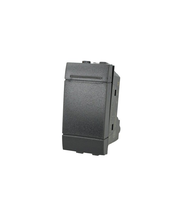SANDASDON Pulsante NO 1P 16A Nero Compatibile Con Bticino Living
