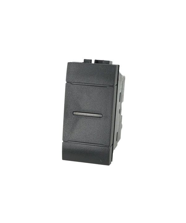 SANDASDON Pulsante Assiale NO 1P 16A Nero Compatibile Con Bticino Living