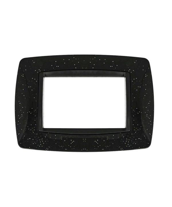 SANDASDON Placca Bombe 3M Nero Flash Compatibile Con Bticino Living International