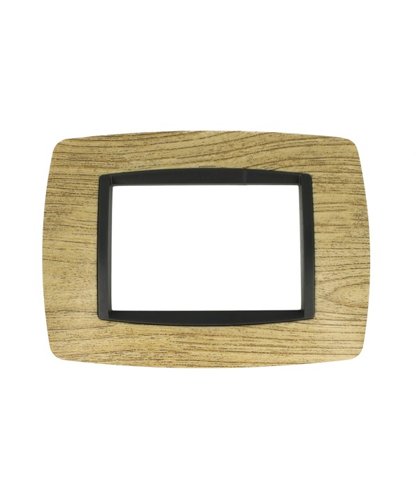 SANDASDON Placca Bombe 3M Legno Scuro Compatibile Con Bticino Living International